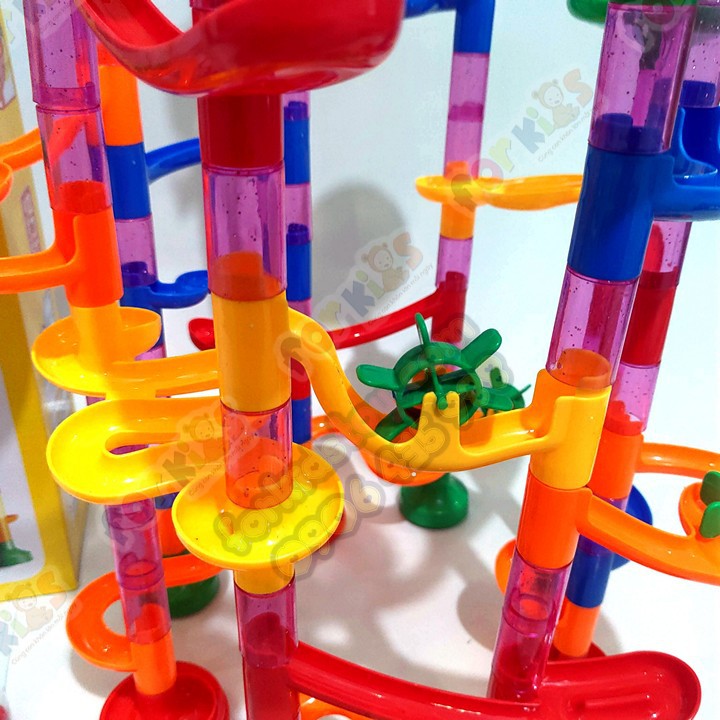 [Mã LIFE20KALL giảm 10% đơn 50K] Lắp ráp mê cung bi 3 chiều, đồ chơi lắp ráp thả bi Marble run 109 chi tiết cho bé