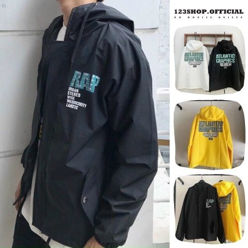 Áo Khoác Dù Chống Nắng Cặp Đôi Cho Nữ Cho Nam Có 3 Màu Unisex Form Rộng RAP Jacket Ulzzang 123SHOP