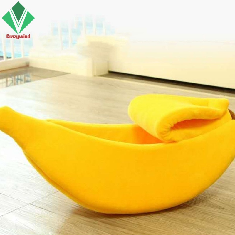 Giường ngủ mềm mại hình quả chuối dễ thương dành cho mèo/ cún