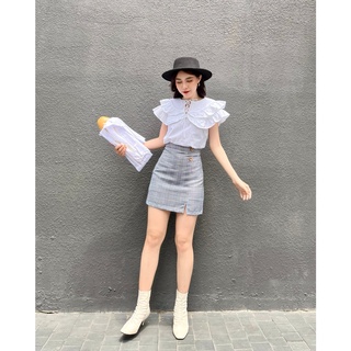 MINX - Áo String Tie Ruffle Blouse