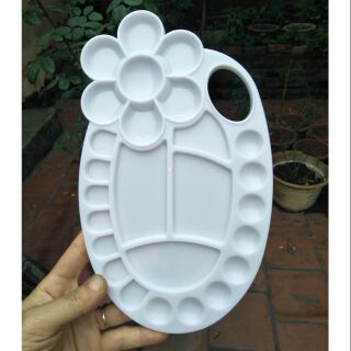 Khay pha màu bầu dục