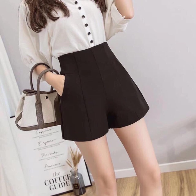 Quần đùi cạp cao