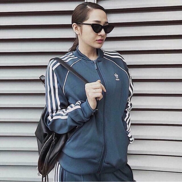 Áo khoát adida xanh navy
