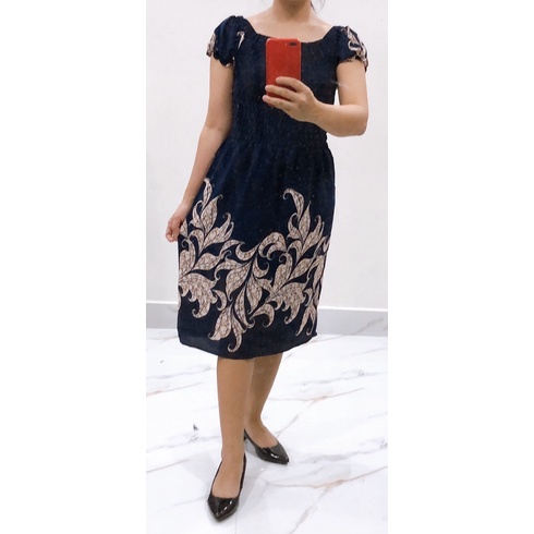 Đầm maxi chạy thun bẹt vai chất xốp thái xịn mịn