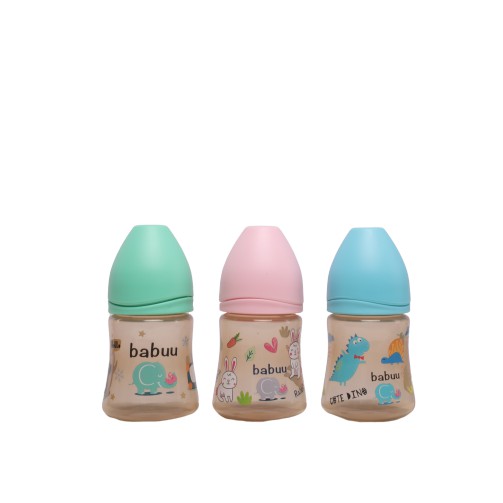 Bình sữa nắp sóng Babu Baby nhựa PPSU không chứa BPA ( tặng kèm 1 núm ti thay thế) 90ml,150ml,240ml Nhật Bản BB17930