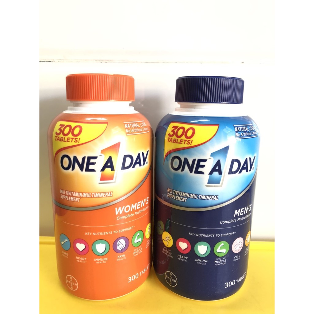 Vitamin Tổng Hợp One A Day Dành Cho Nam Nữ Giới Dưới 50 Tuổi _300 Viên-Hàng Mỹ chính hãng