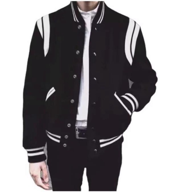 Áo Bomber Tay Viền Da Trắng, Áo Bomber Unisex Nam Nữ Hottrend 2022