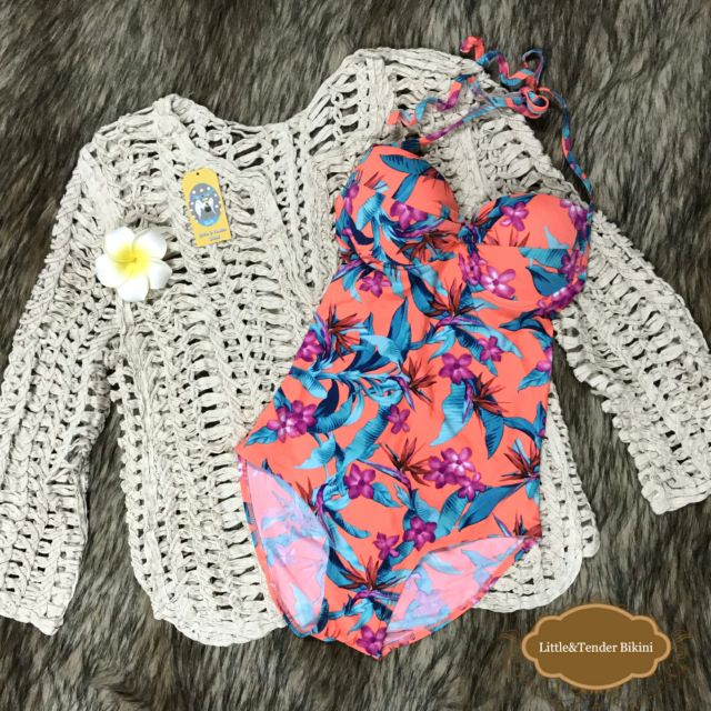 Bikini cúp ngực cam san hô