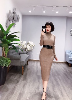Đầm body len thỏ cao cấp