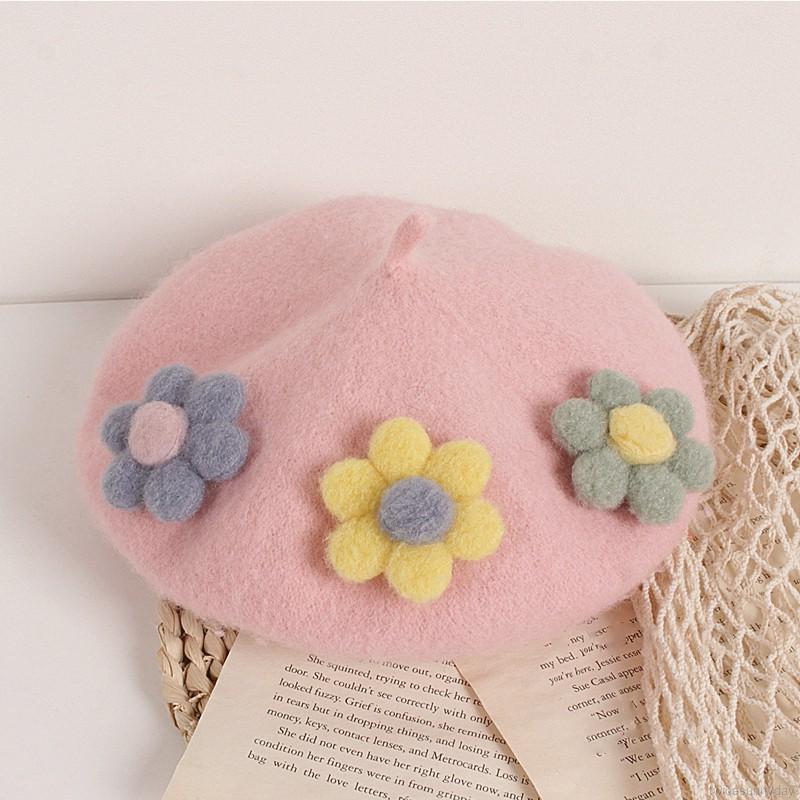 Nón Beret Dễ Thương Cho Bé Gái