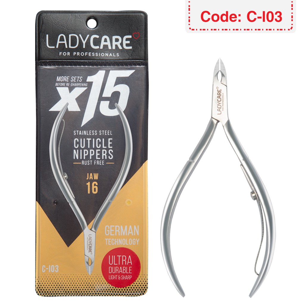 Kềm Inox cắt da Lady Care 2 mang (vuông, bán nguyệt)