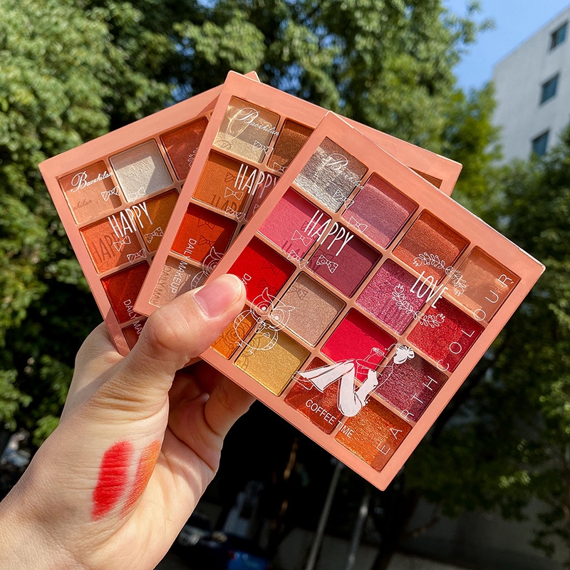 Bảng Phấn Mắt 16 Màu Lấp Lánh Trang Điểm Chuyên Nghiệp