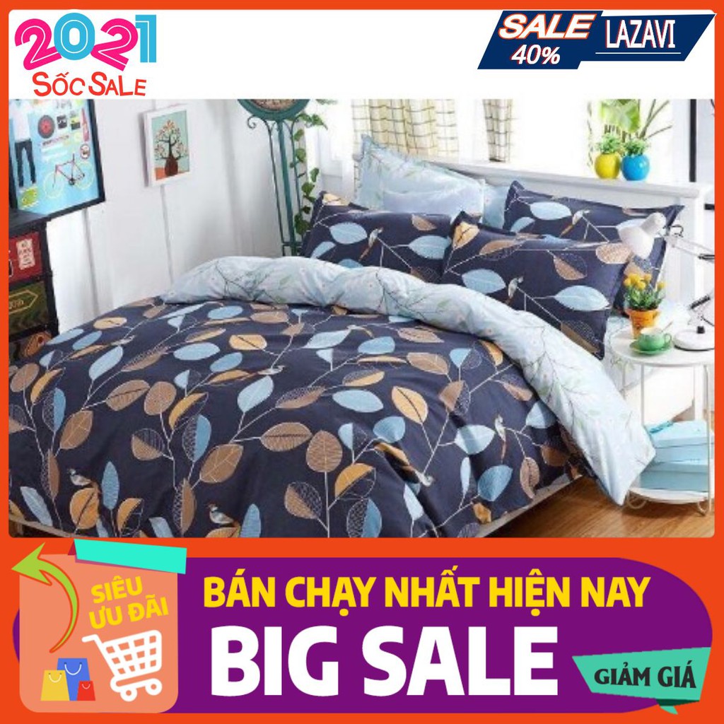 Bộ Vỏ Chăn Ga Gối Cotton Poly Cao Cấp LAZAVI22