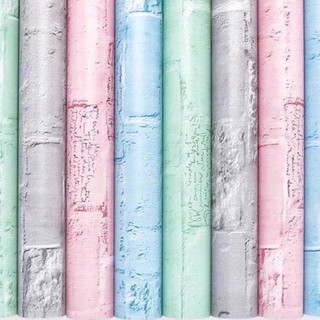 DECAL 1M PVC giấy dán tường khổ 45cm gạch vuông nền chữ tiếng anh