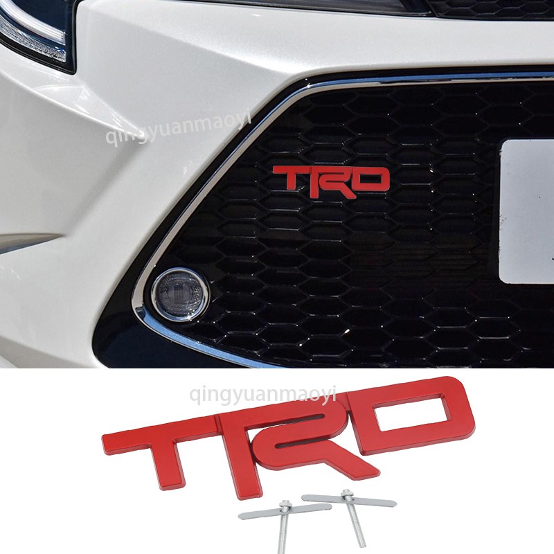 1 Miếng Dán Logo TRD Trang Trí Xe Hơi Toyota Hilux Vios Wish Coaster Altis Rush Innova Fortuner wigo Hiace 86 Avanza Sienta