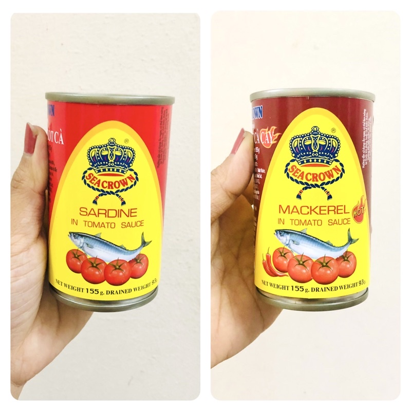 Cá nục sốt cà vị cay, không cay Sea Crown, Pompui hộp 155g