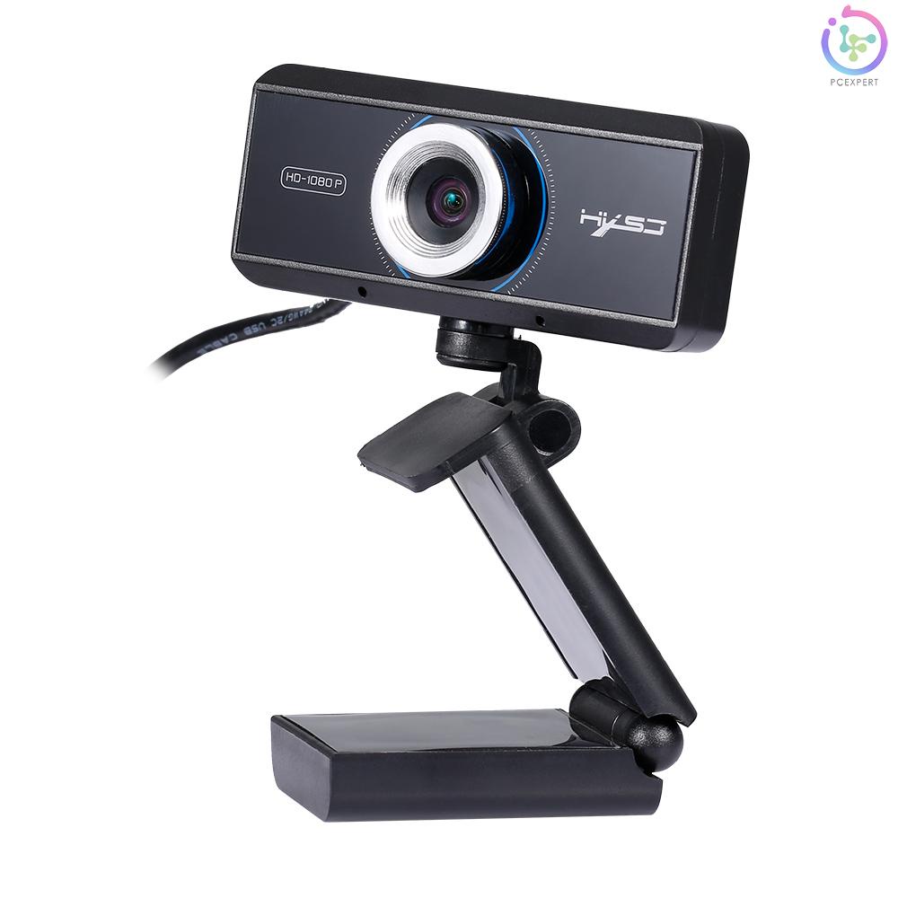 HXSJ S4 HD 1080P Webcam Manual Focus Computer Camera Built-in Microphone Video Call Web Camera with Privacy Cover for PC Laptop