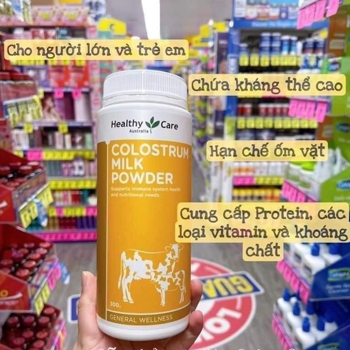 Sữa Bò non Healthy Care Colostrum milk powder của Úc