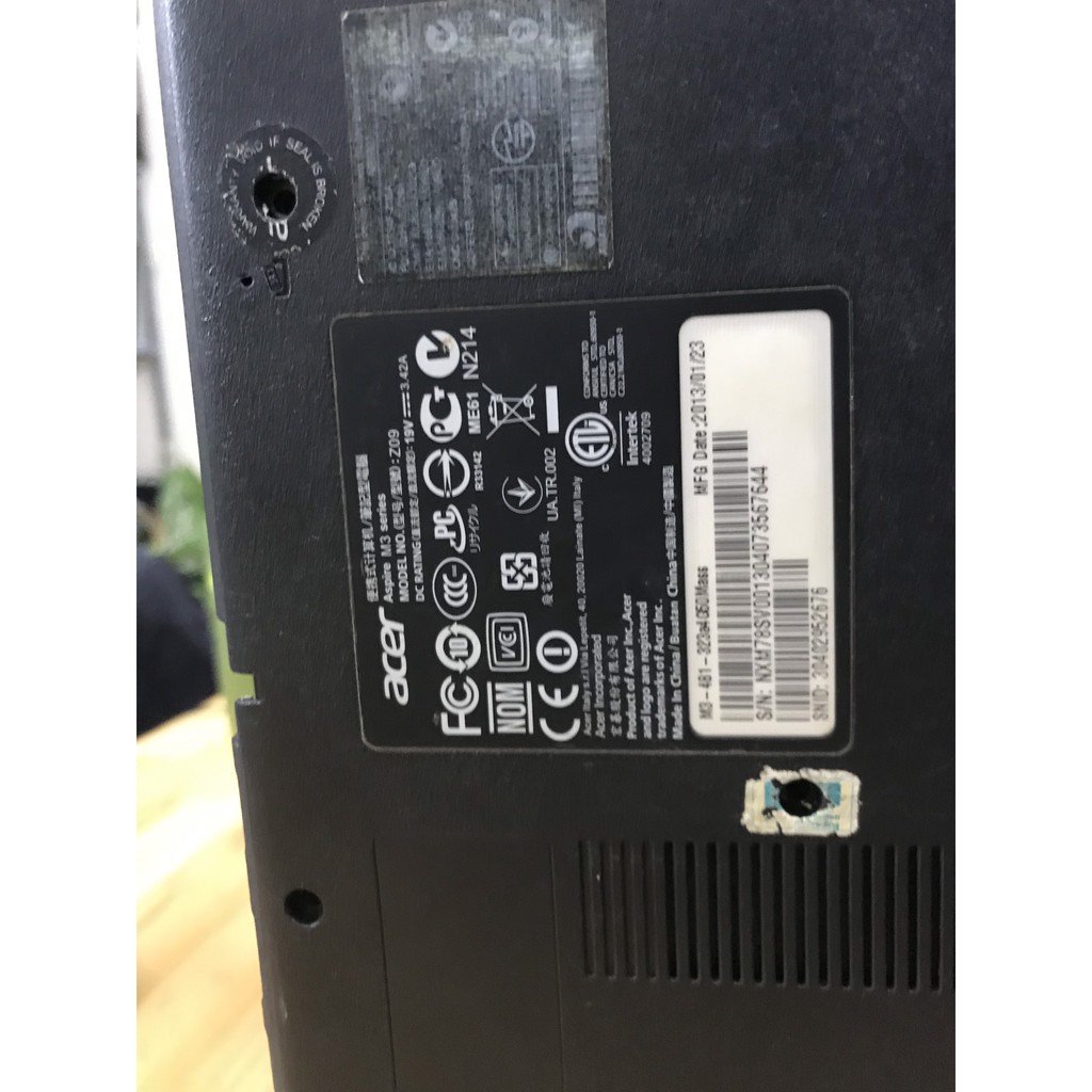 Main Xác , Vỏ, Quạt Fan, Loa, linh kiện Laptop Acer M3 481