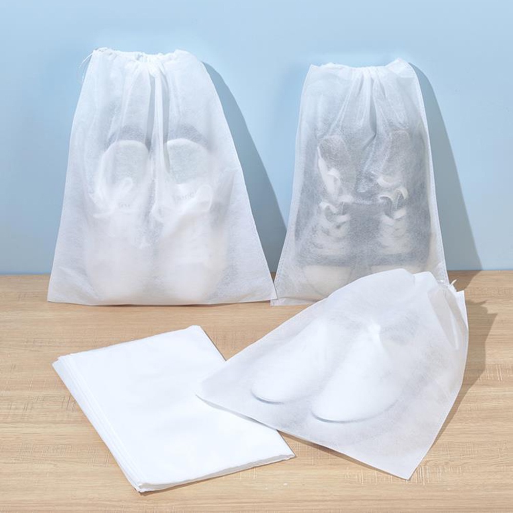 Túi Dây Rút Đựng Giày Chống Bụi Bẩn Bằng Vải Không Dệt Màu Vàng