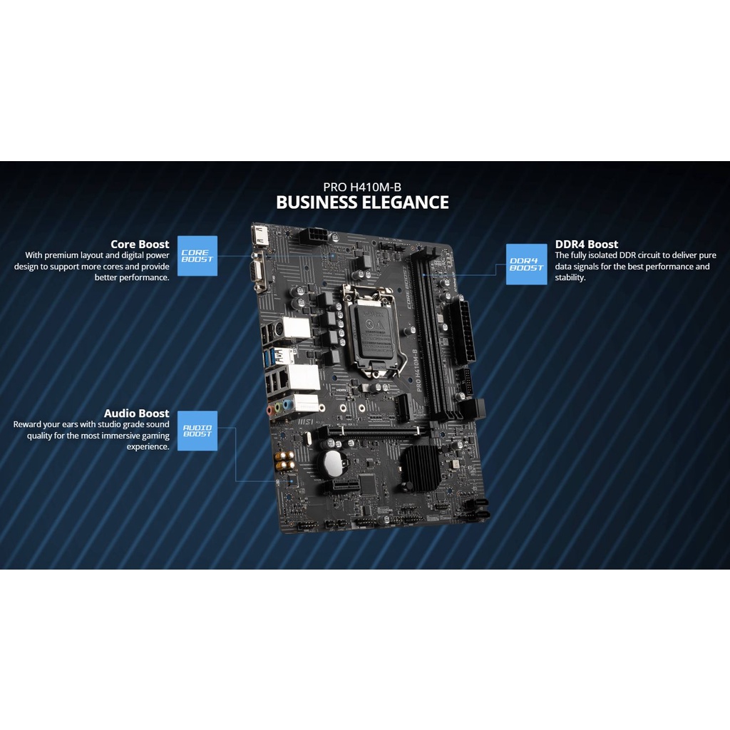Bo mạch chủ Main MSI Pro H410M-B New - Full Box - Chính hãng Mai Hoàng - BH 36 Tháng | BigBuy360 - bigbuy360.vn
