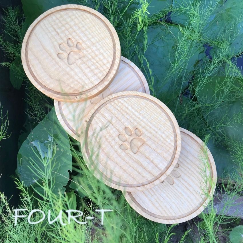 Lót Ly Có Hình Chân Mèo May Mắn Đường Kính 10cm, Four-T Shop