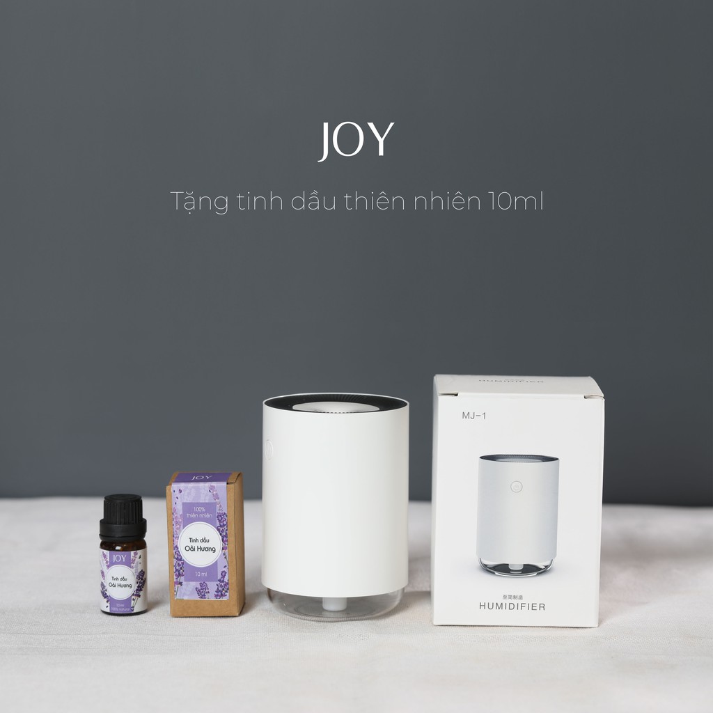 Combo Đèn xông phòng tinh dầu Joy + 1 chai tinh dầu Sả Chanh/ Oải Hương/ Ngọc Lan Tây/ Cam...