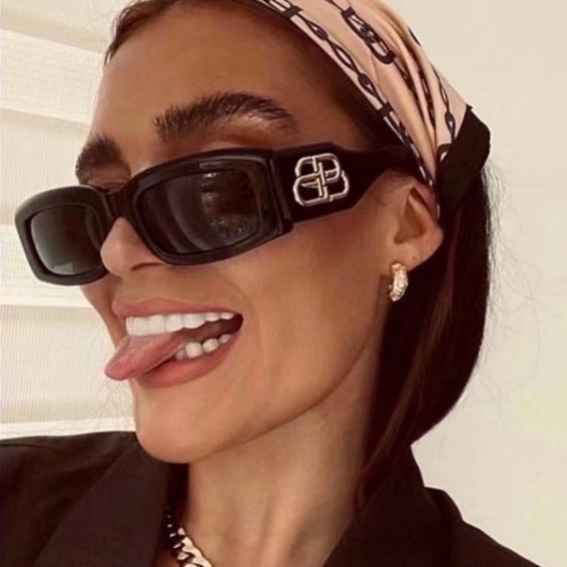 Kính mát gọng vuông cỡ lớn phong cách hip hop thời trang Hàn Quốc 2021 trẻ trung