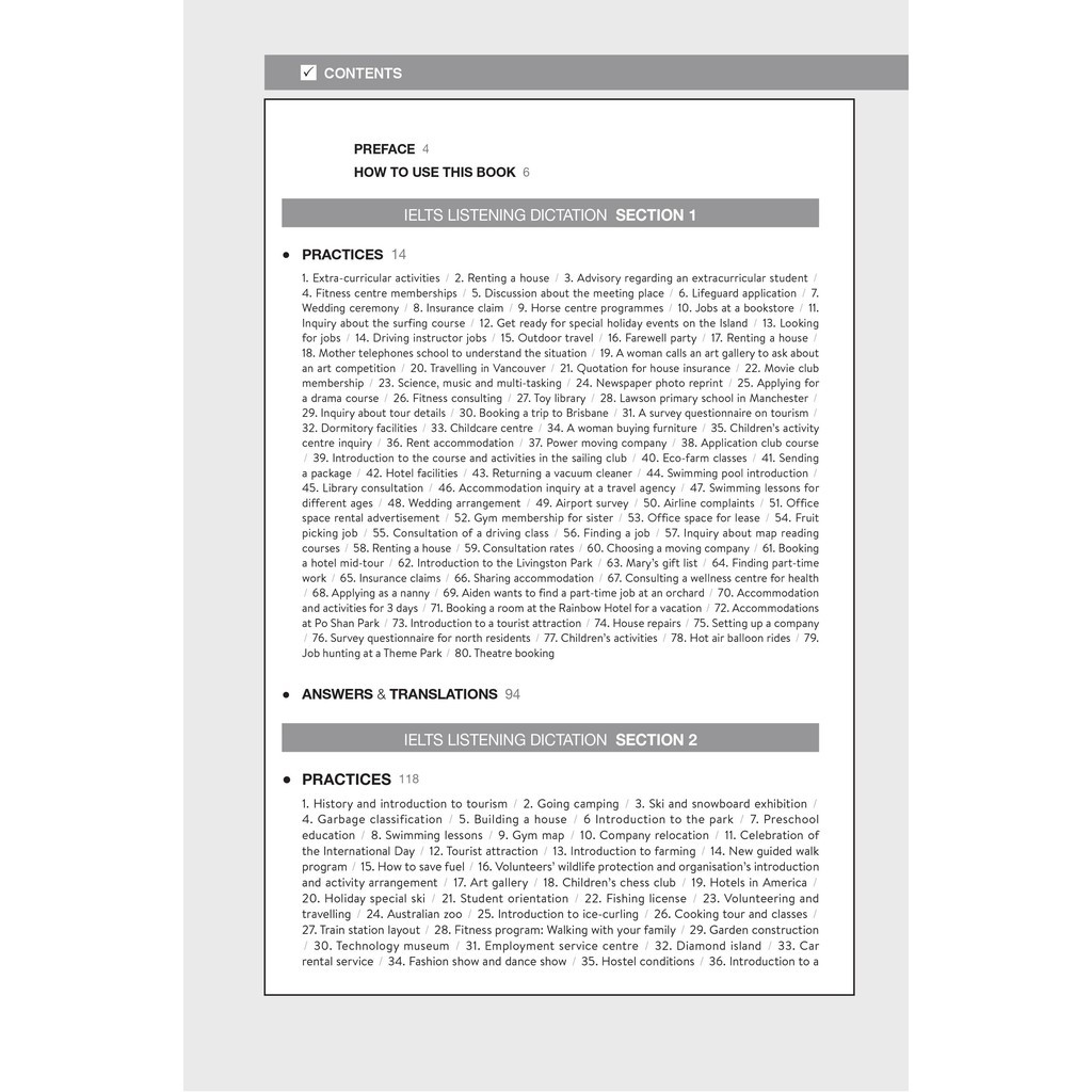 Sách Alphabooks-Perfect IELTS listening dictation vol.2