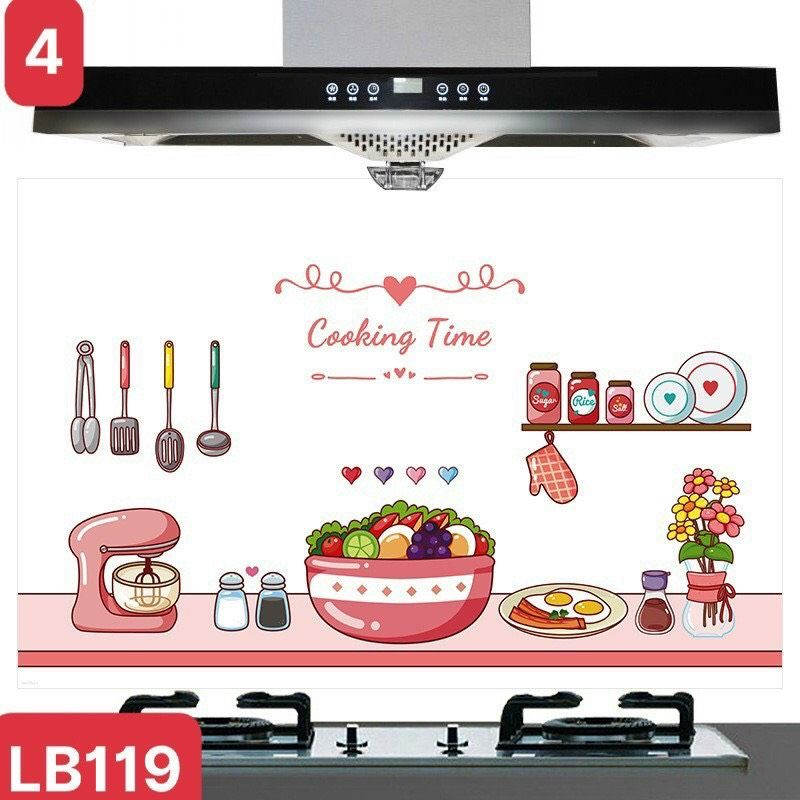Giấy Dán Tường Bếp Cách Nhiệt Chống Dầu Mỡ, Chịu Nhiệt - Decal Dán Bếp 3D Họa Tiết (90x60cm) | BigBuy360 - bigbuy360.vn