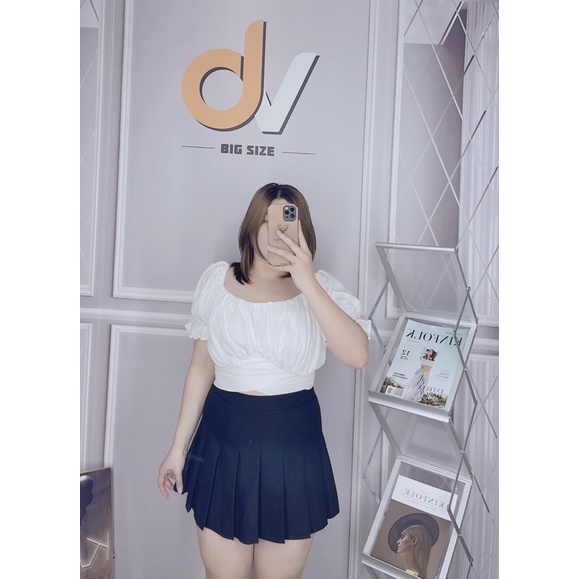 Chân Váy Bigsize dập li chất liệu dày dặn đứng fom dưới 95kg