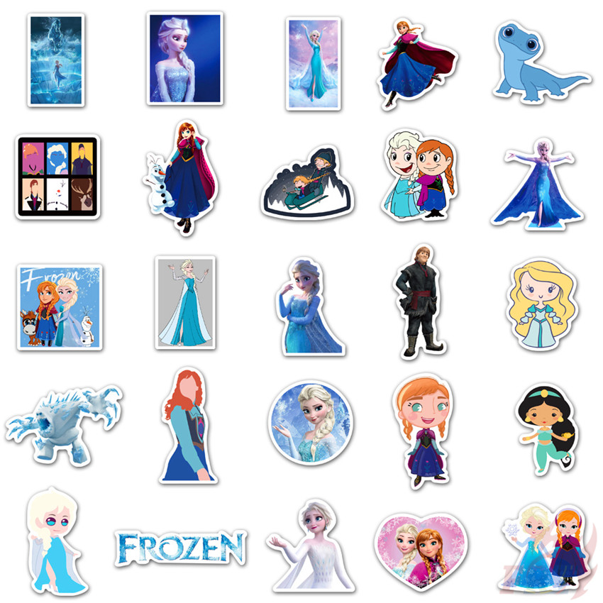 ❉ Frozen - Series 02 Disney Princess Anna Elsa Stickers ❉ 50Pcs/Set Classical Movie DIY Fashion Mixed Doodle Decals Stickers