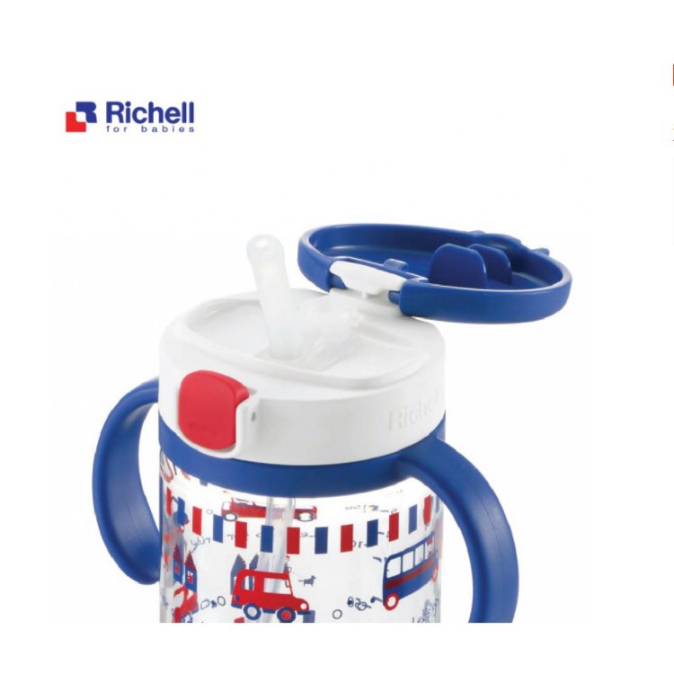 Cốc ống hút Richell 200ml/320ml cho bé