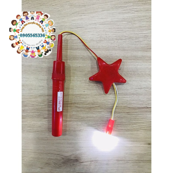 Cán cầm lồng đèn Trung thu có nhạc có đèn led ánh sáng không đau mắt