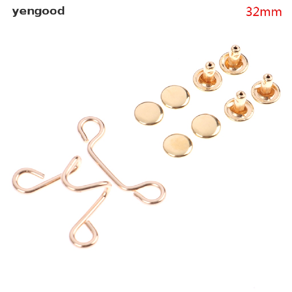 Set nút khóa cài thu gọn lưng quần điều chỉnh được không cần đục lỗ 27mm/ 32mm