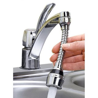 Vòi Tăng Áp Cho Bồn Rửa Xoay 360 Độ, Đầu Vòi Cao Cấp Turbo Bằng Thép Ko Gỉ