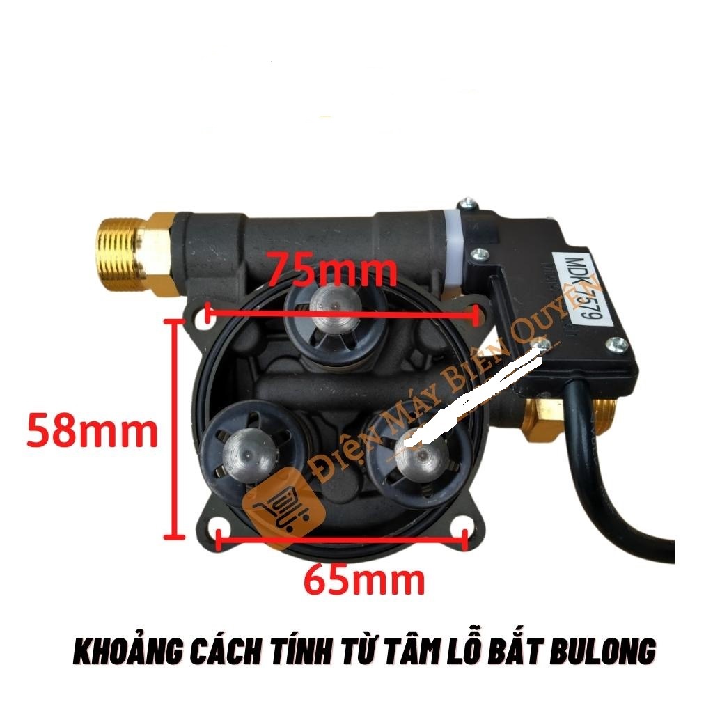 Bộ đầu bơm máy rửa xe mini 2208 kèm zole tự ngắt giúp tăng áp lực tiết kiệm nước hàng đẹp
