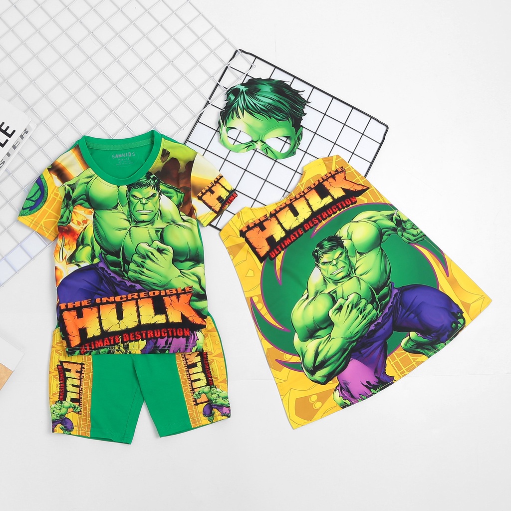 Bộ siêu nhân bé trai hóa trang  NGƯỜI XANH HULK
