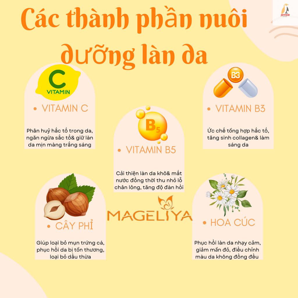Kem Mageliya Vitamin C Cream dưỡng ẩm, làm sáng trắng da, ngừa mụn, chống thâm nám Thái Lan 60g