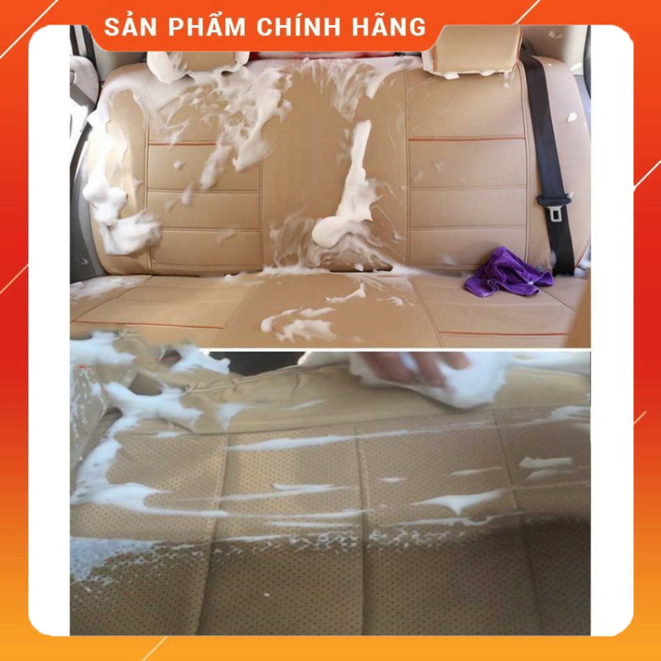 Dung dịch vệ sinh đồ da[FREESHIP] Chai Xịt Bọt Đa Năng Vệ Sinh Ghế Da, Đồ Da, Nội Thất Ô Tô  Siêu Sạch hương chanh