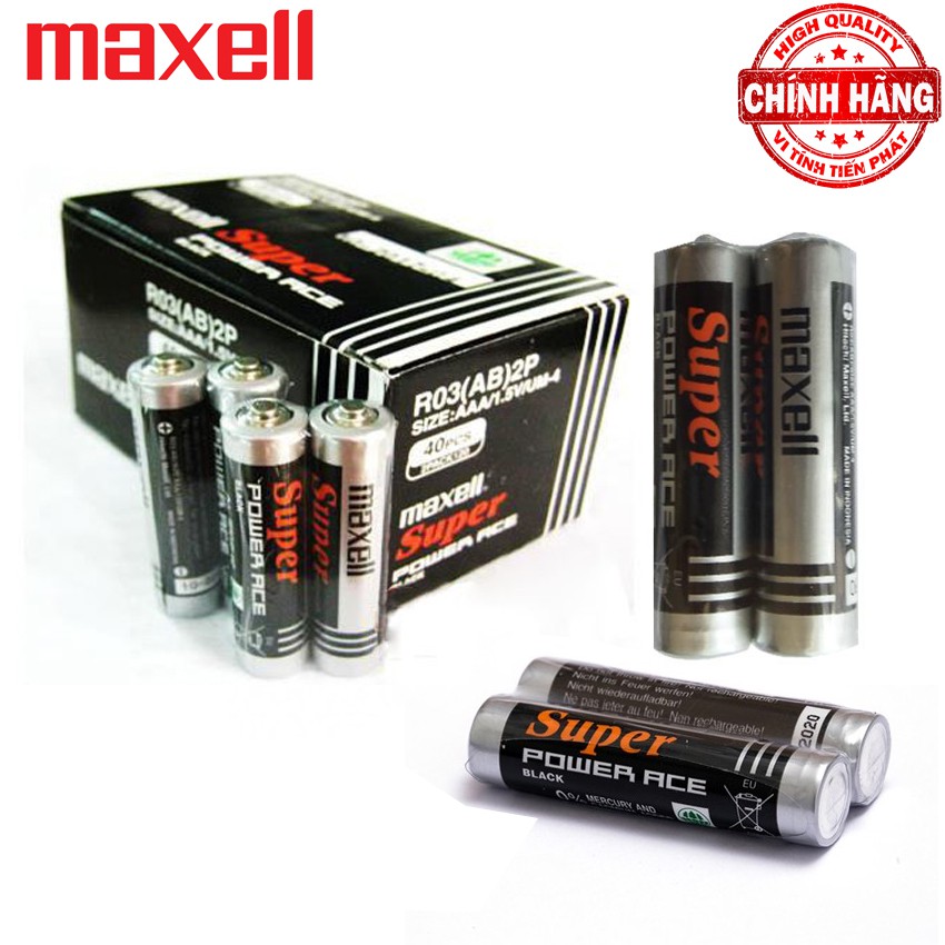 Hộp 40 viên Pin Tiểu AAA (3A) Maxell Super Power Ace 1.5V