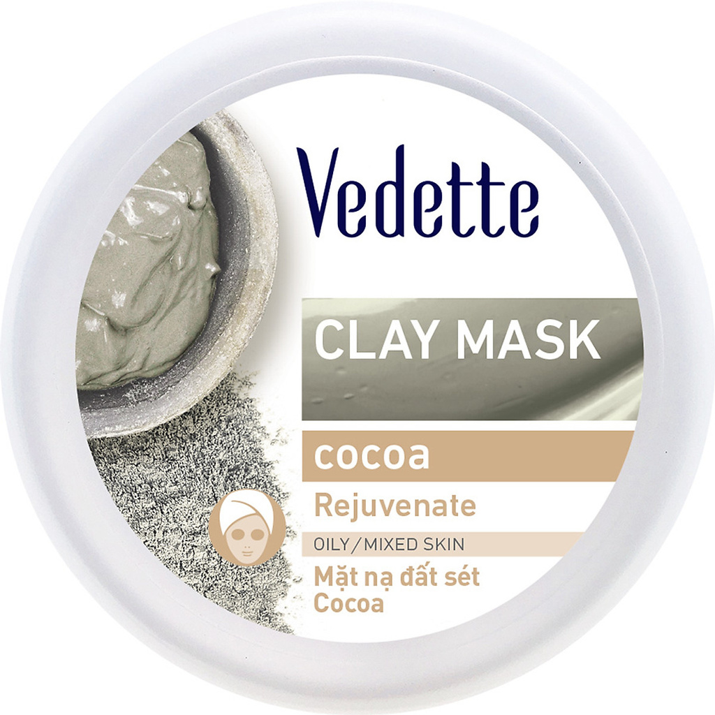 Mặt Nạ Đất Sét, Sữa Chua Giúp Làm Sạch, Dưỡng Da, Sáng Mịn C Vedette Mask (Hũ 120ml & 140g) | BigBuy360 - bigbuy360.vn