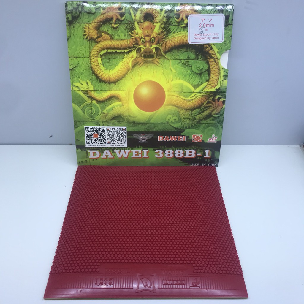 Mặt gai bóng bàn Dawei 388B-1 | Gai công 2.0 2.1 2.2