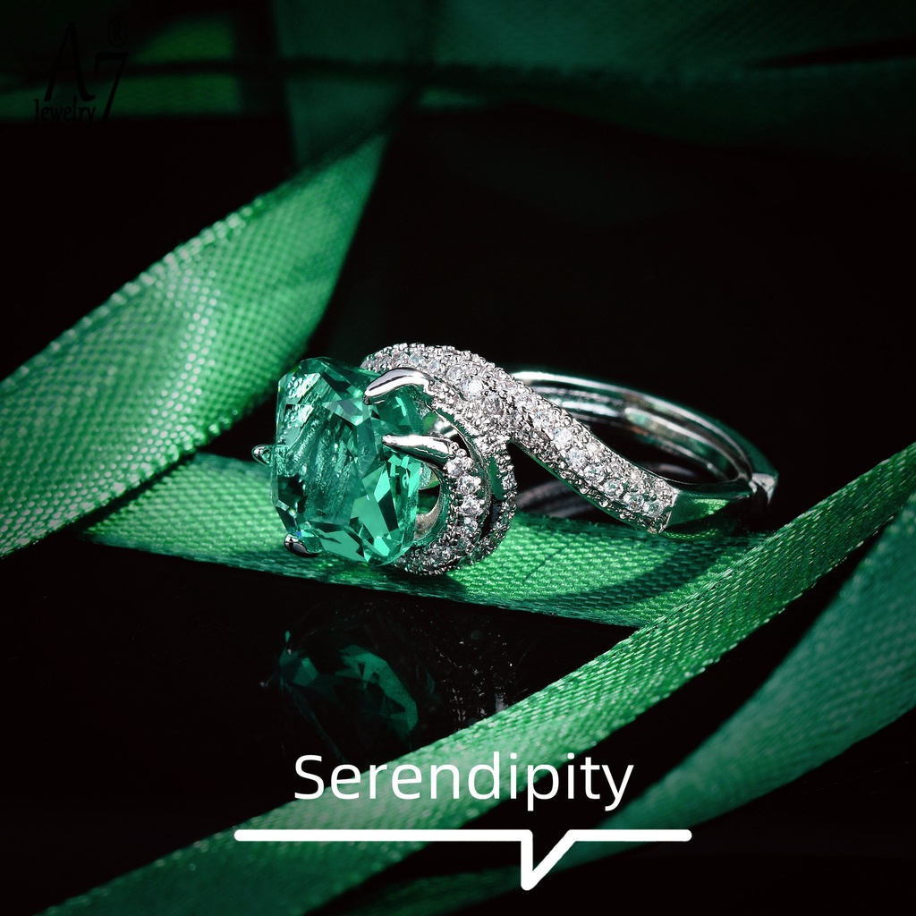 Nhẫn Hở Mạ Bạc 925 Đính Kim Cương Nhân Tạo Cho Nữ X4Y10