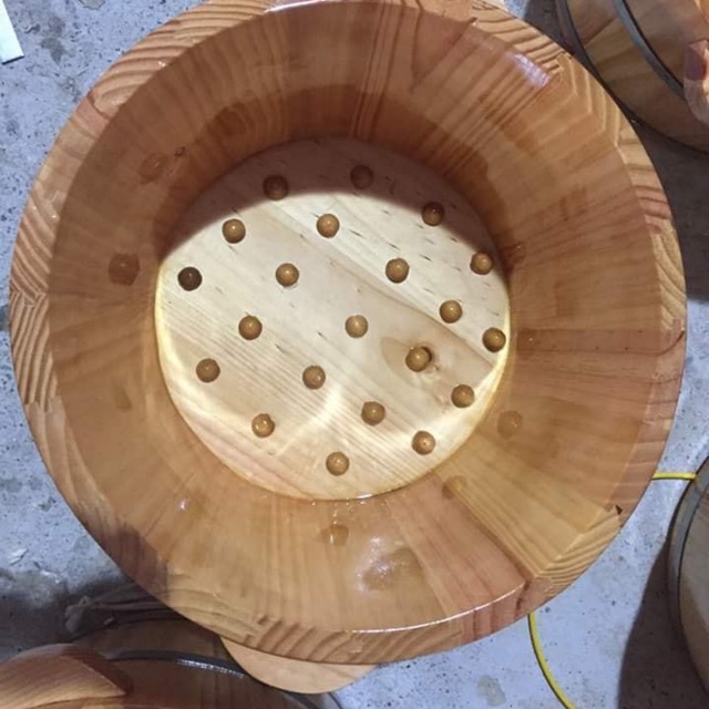 Chậu gỗ ngâm chân  spa  . Nail sang chảnh hàng L1