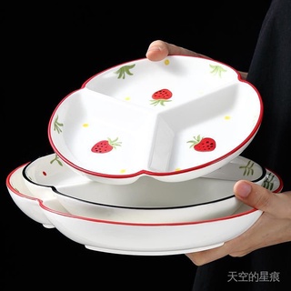 Đĩa ăn chia ngăn bằng sứ phong cách nhật bản độc đáo