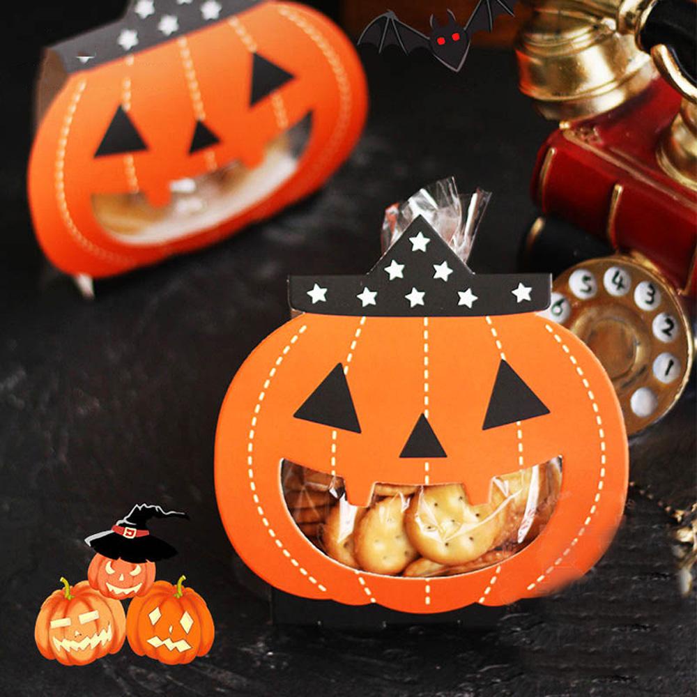 Set 24 Túi Giấy Đựng Kẹo Hình Ma Trang Trí Halloween DIY