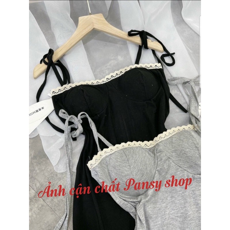 Váy 2 dây cup ngực dáng ngắn - Váy body 2 dây thắt nơ mặc siêu sexy ôm dáng