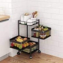 Kệ Tròn Xoay Đa Năng .Kệ Rau Củ Quả 3/4/5 Tầng Có Bánh Xe Di Chuyển. shop KUMO
