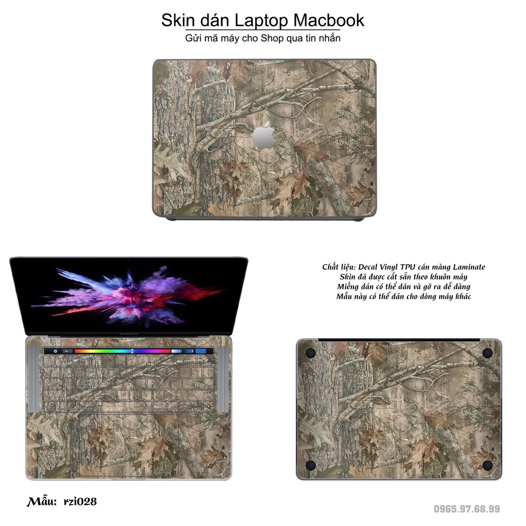 Skin dán Macbook mẫu rằn ri (đã cắt sẵn, inbox mã máy cho shop)